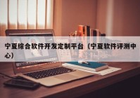 宁夏综合软件开发定制平台（宁夏软件评测中心）